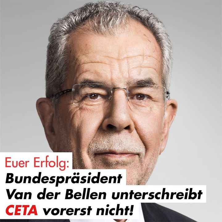Sicher habt ihr es auch schon mitbekommen: Alexander Van der Bellen wird die CET...